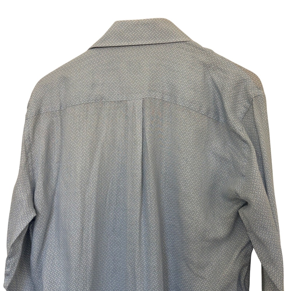 Peter‎ Millar Crown Cool Linen Button Up Shirt Size Medium Blue Chest Pocket - Picture 7 of 7